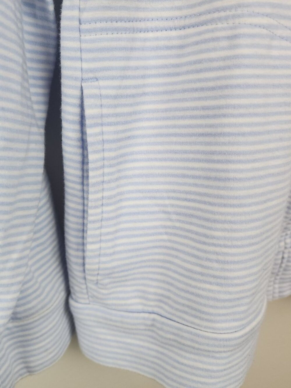 Joules Women Beachside Hoodie Sky Blue Stripe Cotton Blend Size Us 10 View 2